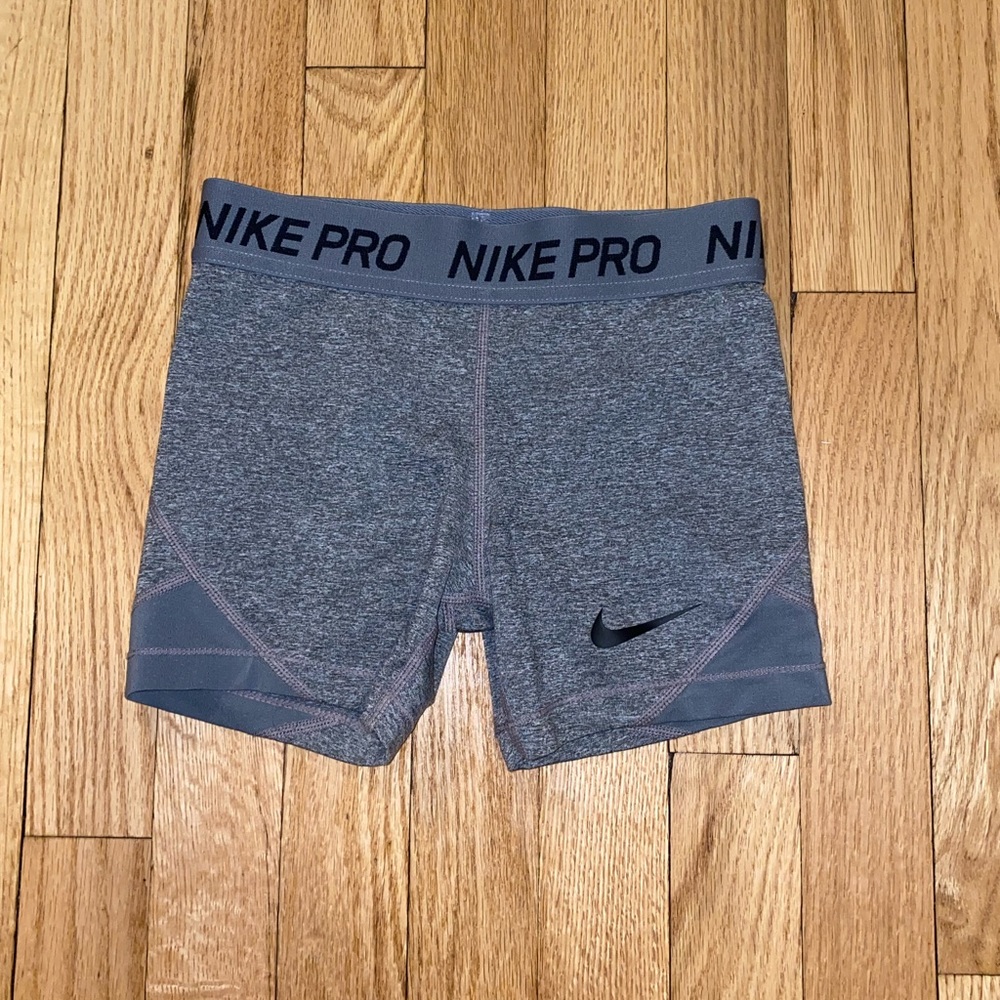 Gray Nike Pro Shorts
